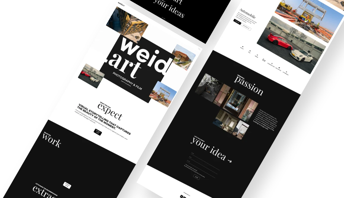 Branding & Webdesign für weidart Photography & Film